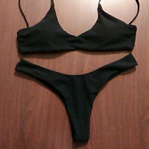 NWT Black padded Bikini